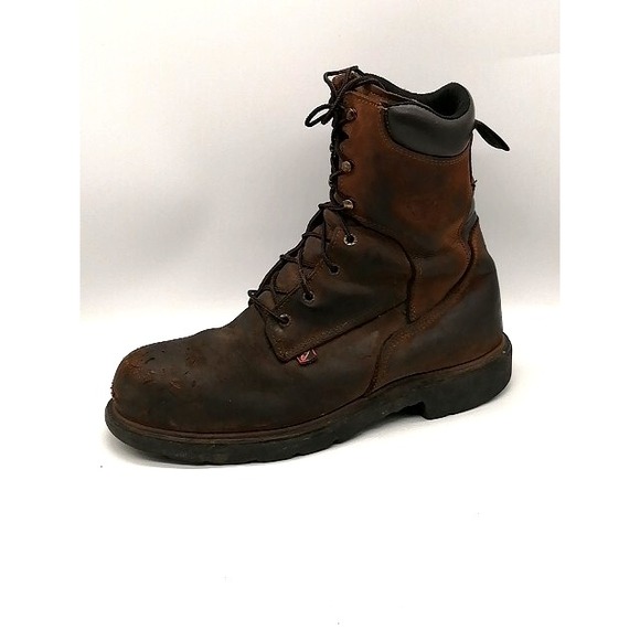 Red Wing Shoes Boots Mens Dyna Force Brown 12 Steel Toe Leather Shoe F2413-18 - Picture 1 of 14